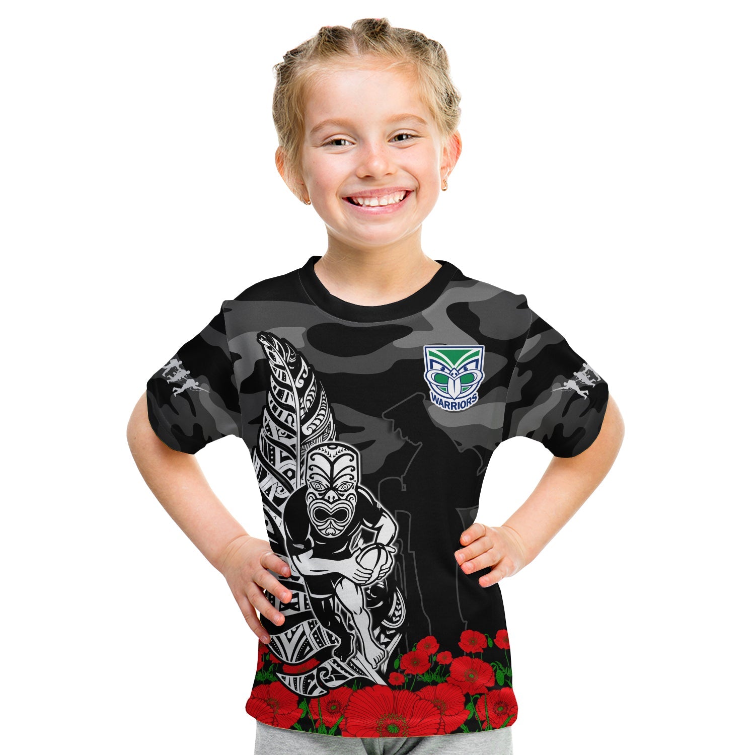 warriors-anzac-2023-t-shirt-kid-nz-fern-camouflage-poppy-mix-aboriginal