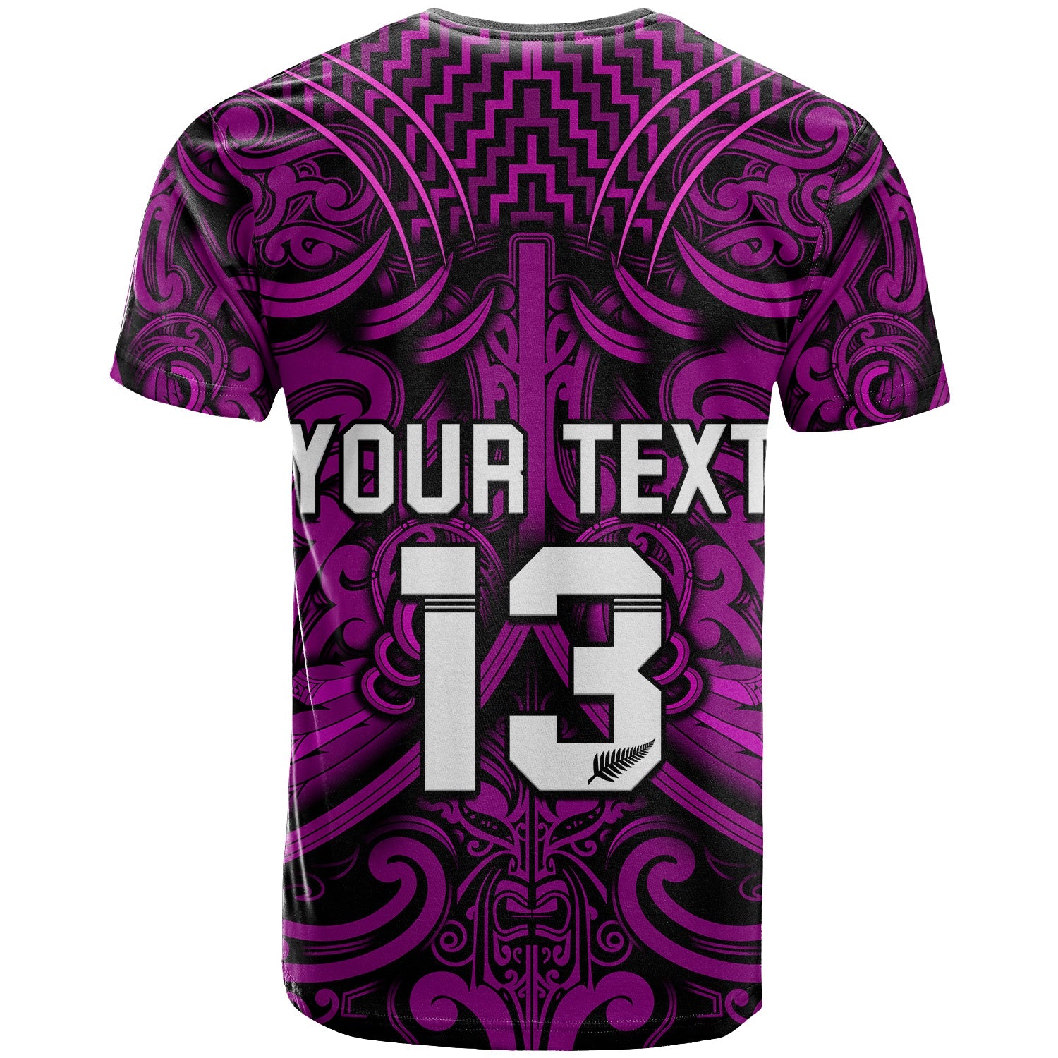 custom-text-and-number-new-zealand-silver-fern-rugby-t-shirt-all-black-purple-nz-maori-pattern