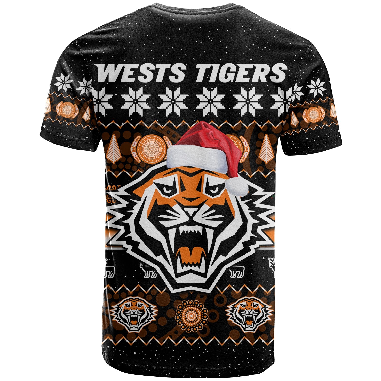 wests-tigers-christmas-t-shirt-aboriginal-art-merry-xmas