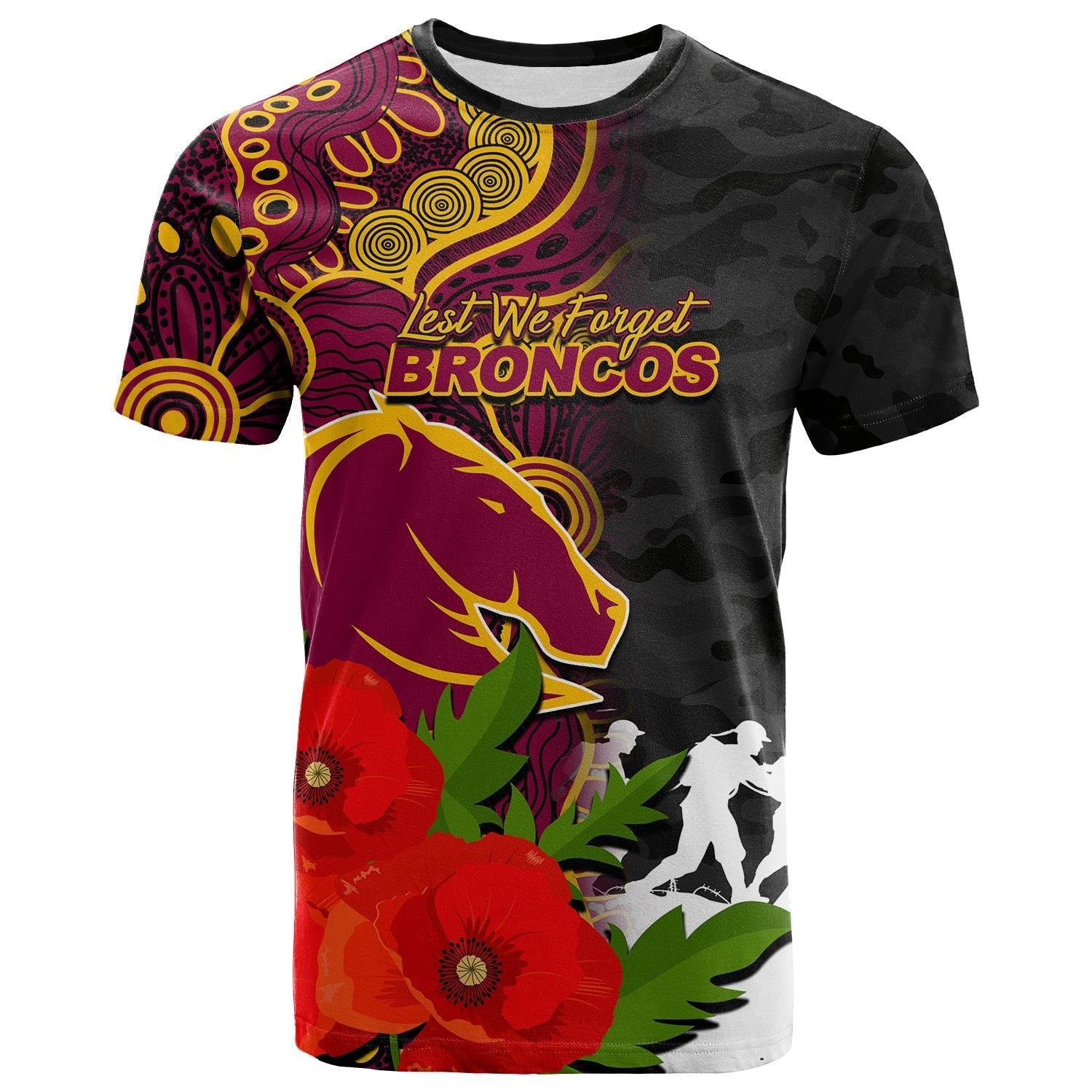 custom-personalisedbroncos-anzac-day-aboriginal-mix-army-patterns-t-shirt