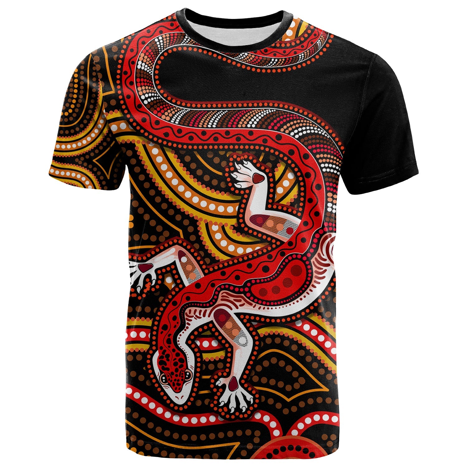 custom-personalised-aboriginal-art-lizard-t-shirt-you-are-number-one