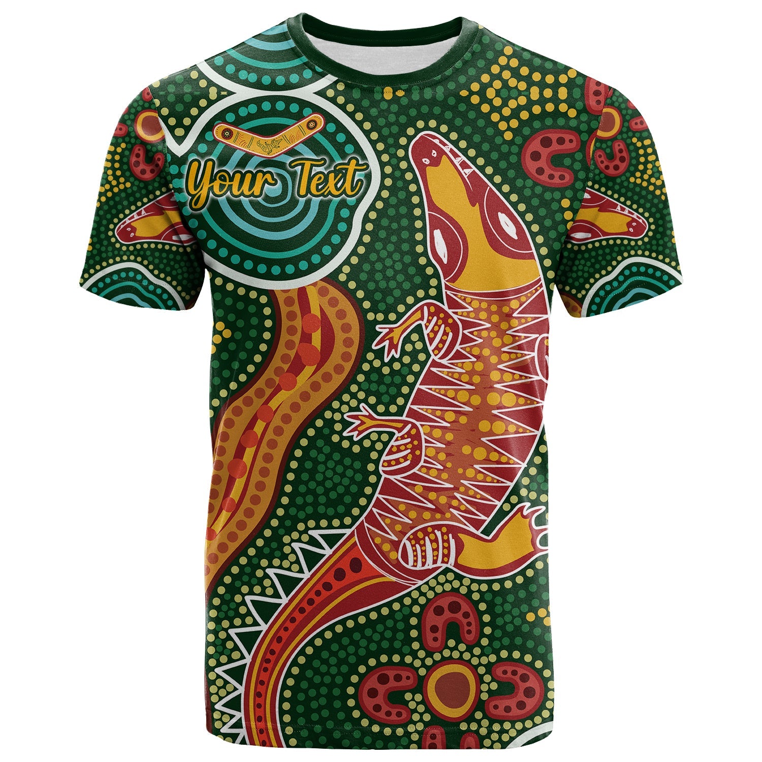 custom-personalised-aboriginal-art-crocodile-t-shirt-you-are-number-one