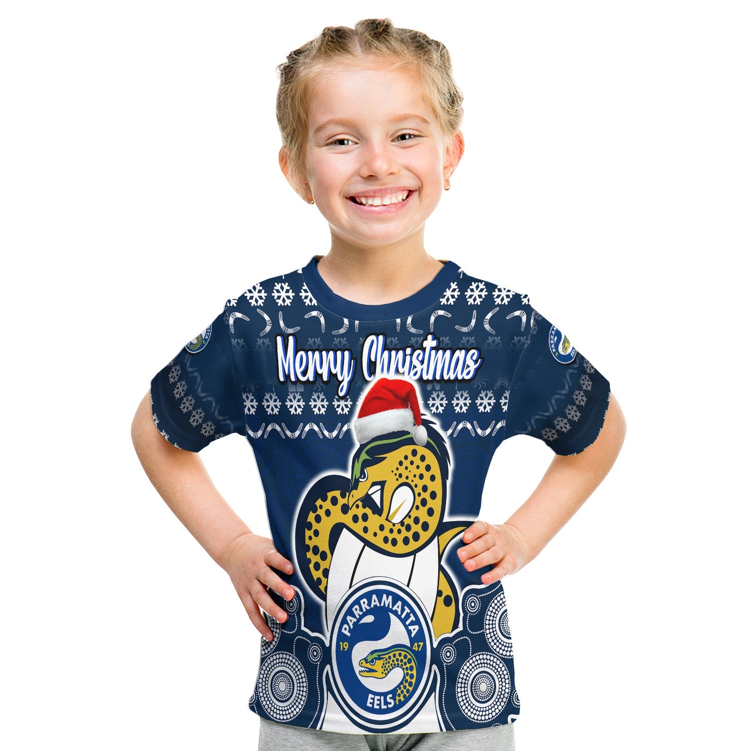 parramatta-eels-christmas-vibe-with-aboriginal-dot-panting-style-t-shirt