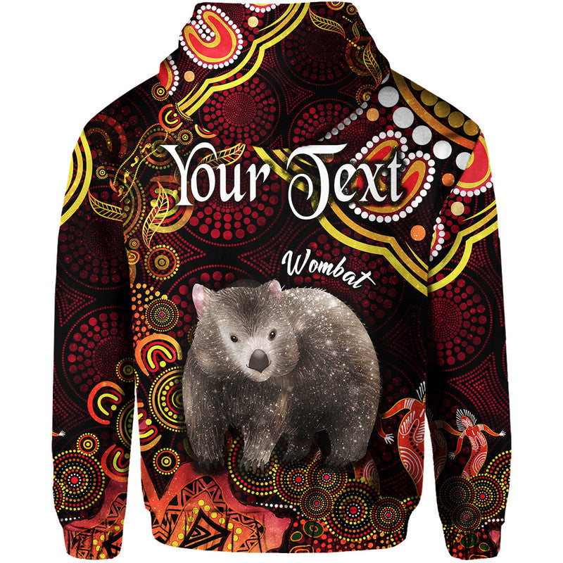 custom-personalised-australian-astrology-zip-up-and-pullover-hoodie-taurus-wombat-zodiac-aboriginal-vibes-red