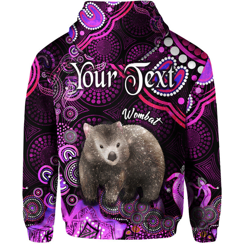 custom-personalised-australian-astrology-zip-up-and-pullover-hoodie-taurus-wombat-zodiac-aboriginal-vibes-pink