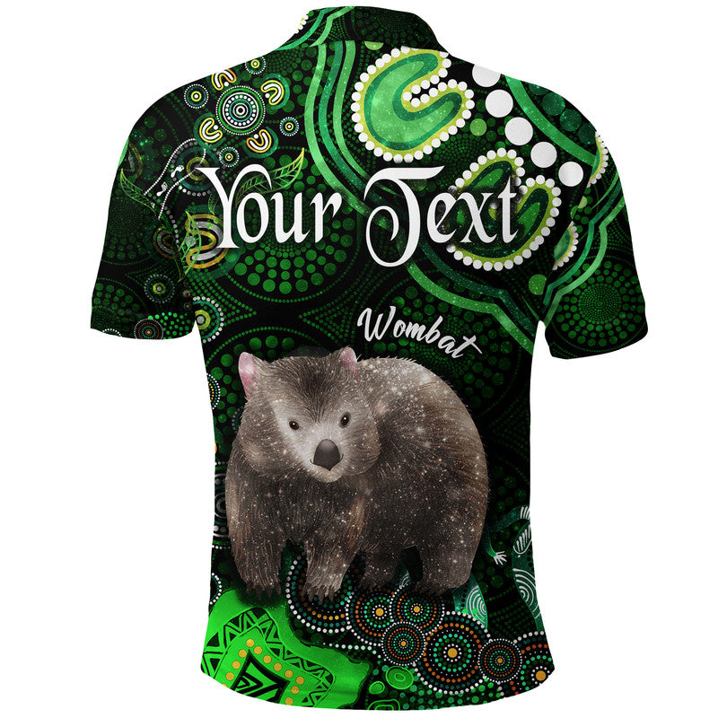 custom-personalised-australian-astrology-polo-shirt-taurus-wombat-zodiac-aboriginal-vibes-green