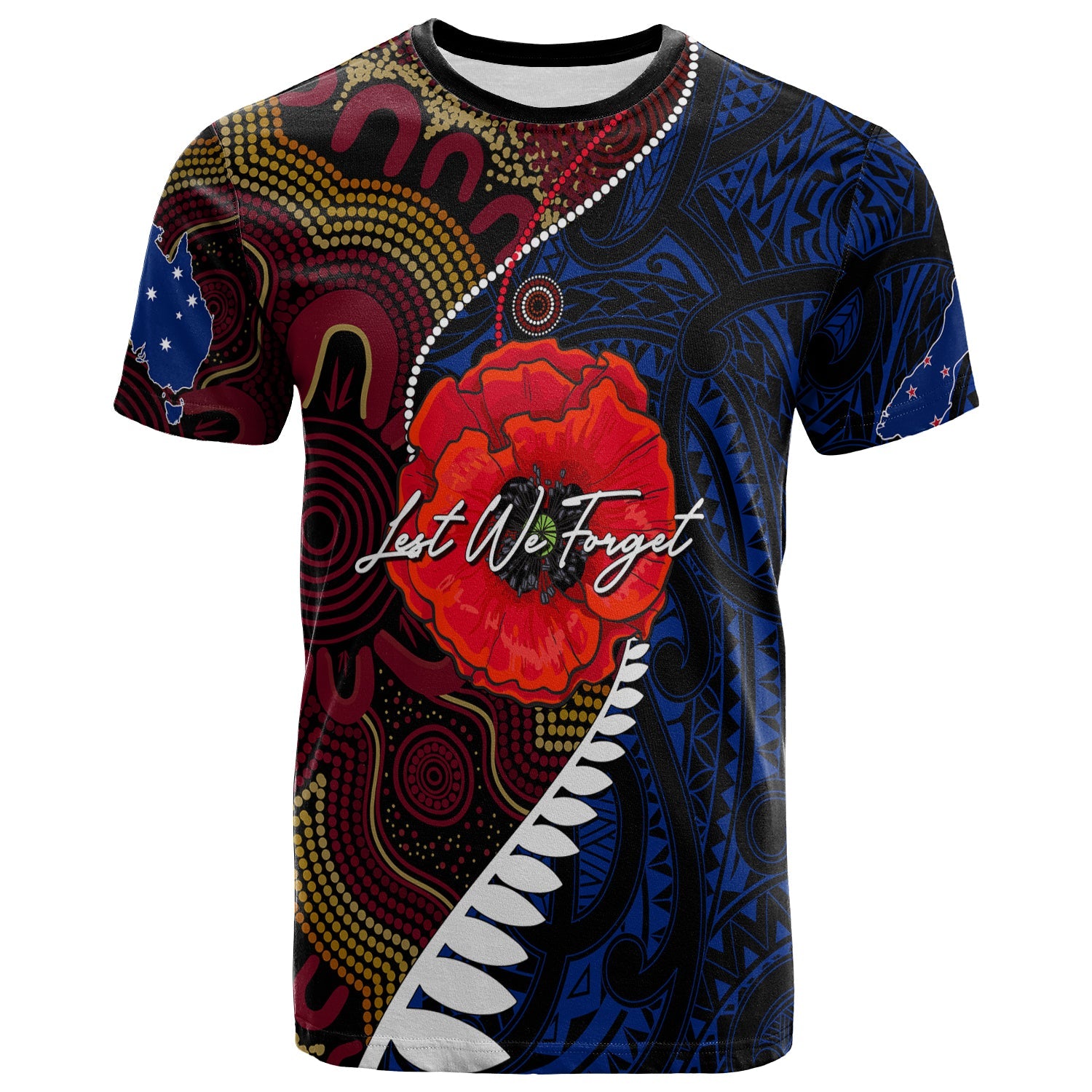 custom-personalised-aboriginal-mix-maori-anzac-day-t-shirt-lest-we-forget