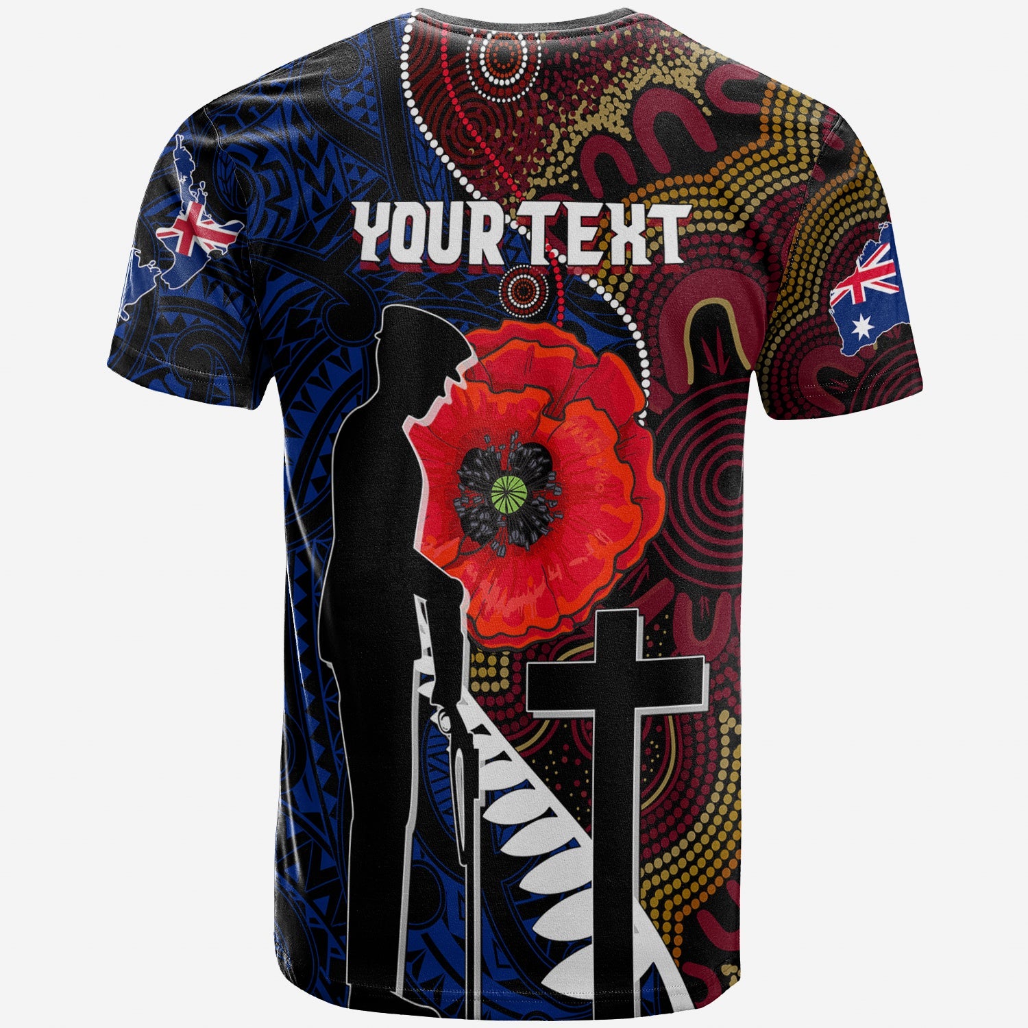 custom-personalised-aboriginal-mix-maori-anzac-day-t-shirt-lest-we-forget