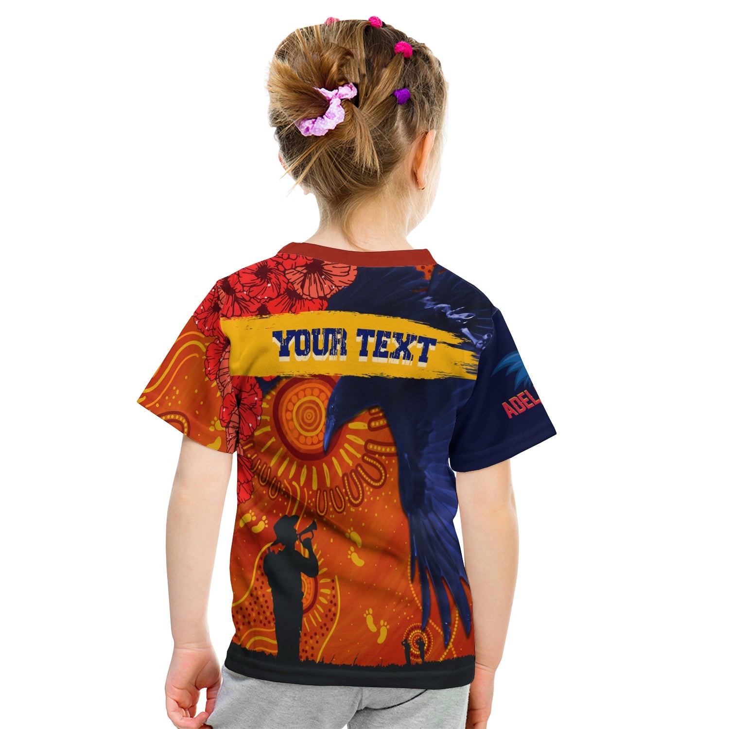 custom-personalised-adelaide-crows-indigenous-anzac-day-kid-t-shirt-we-will-remember