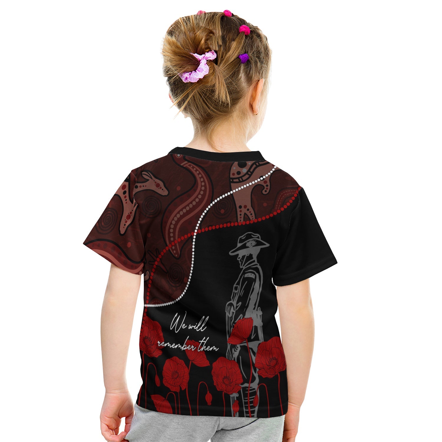 australia-anzac-day-kid-t-shirt-aboriginal-art-with-poppies