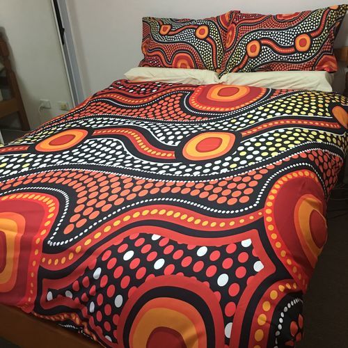 aboriginal-bedding-set-landscape-circle-dot-painting-art