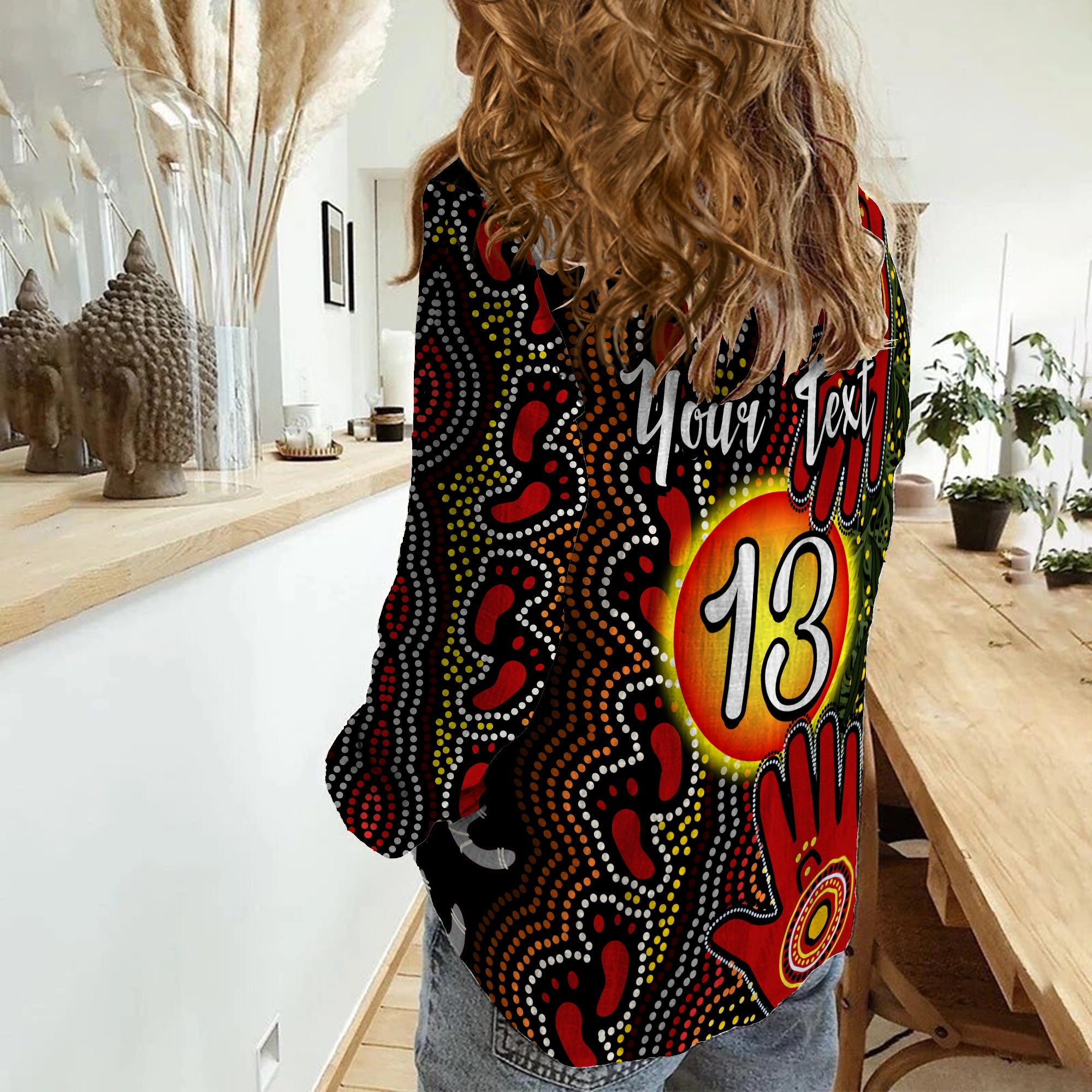 custom-text-and-number-aboriginal-dot-painting-women-casual-shirt-go-to-touch-the-sun