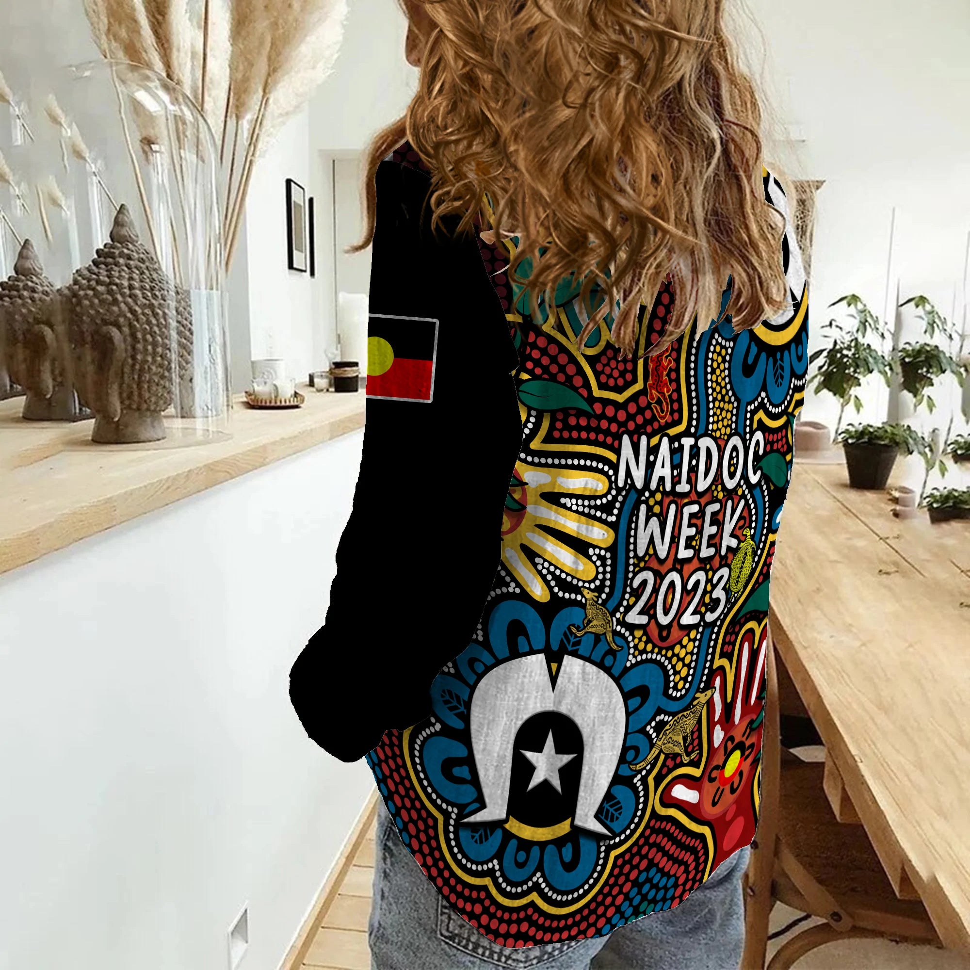 australia-naidoc-week-2023-women-casual-shirt-for-our-elders-indigenous