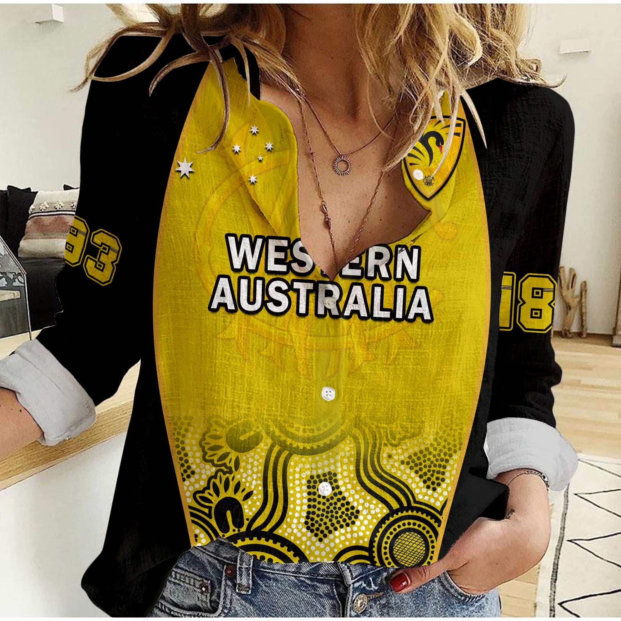 western-australia-cricket-2023-women-casual-shirt-warriors-sheffield-shield-indigenous