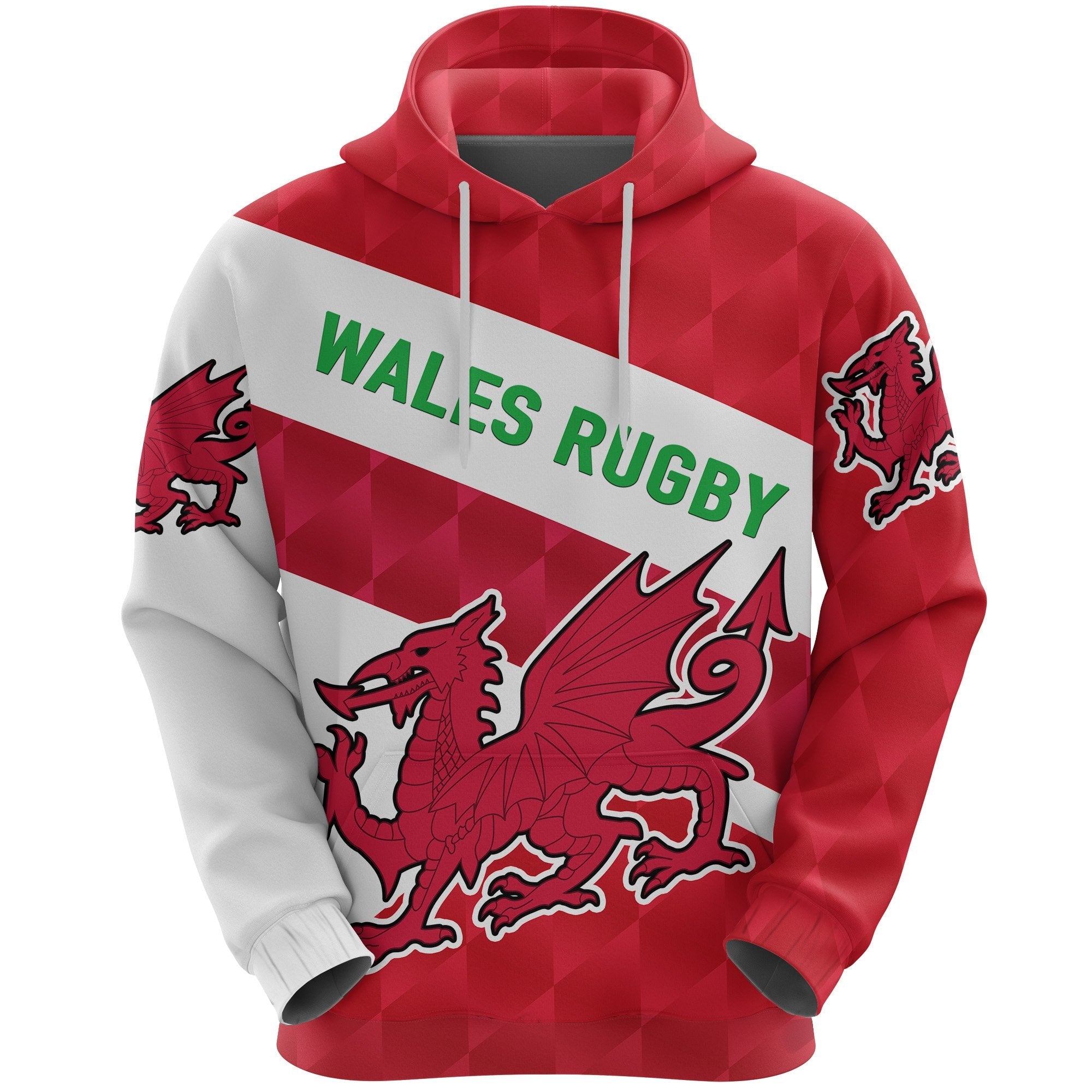 Wales Rugby Hoodie Sporty Style