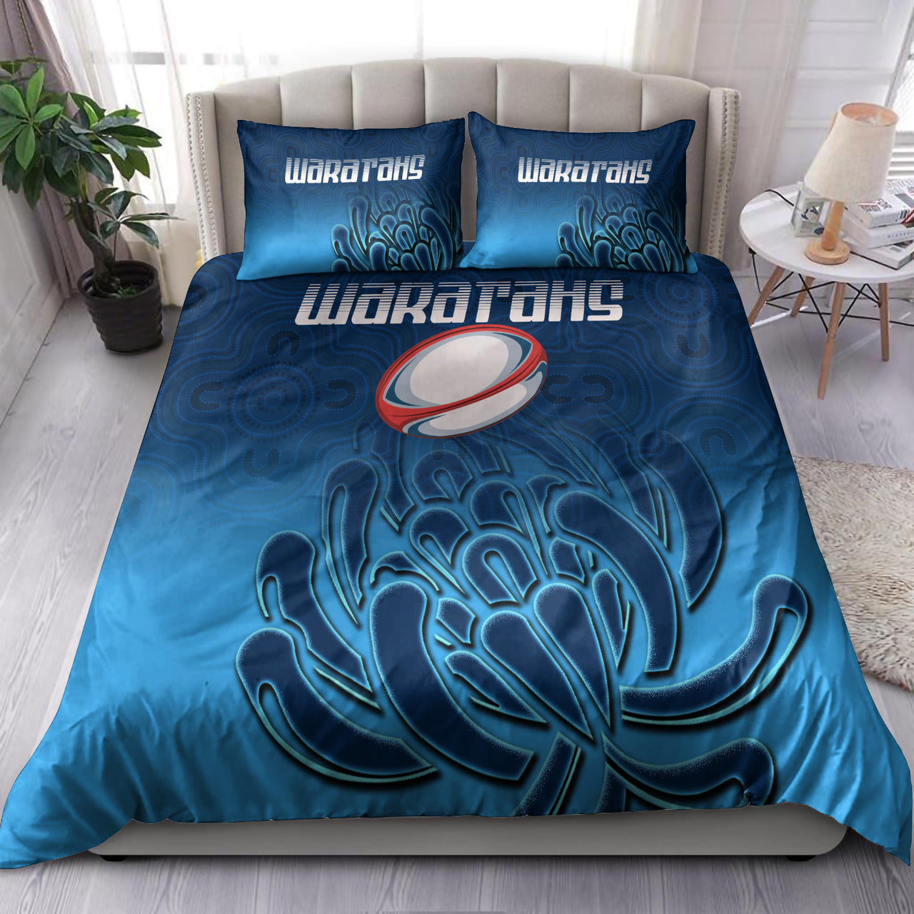 waratahs-rugby-bedding-set-custom-australian-native-flowers-bedding-set