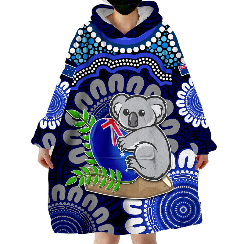 custom-personalised-australia-koala-aboriginal-wearable-blanket-hoodie-koala-hugging-rugby-ball-blue