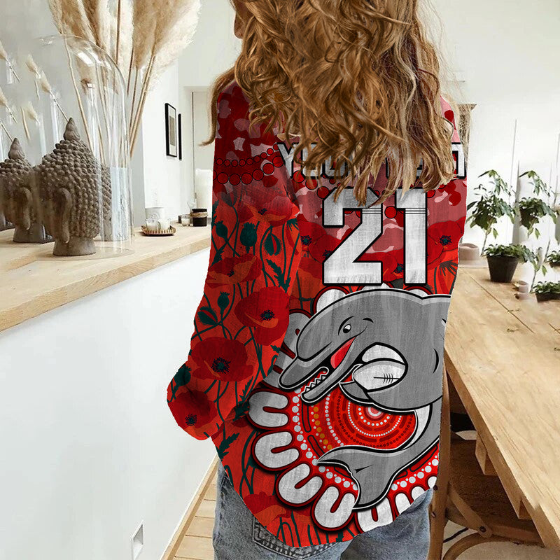 custom-personalised-dolphins-rugby-anzac-women-casual-shirt-camouflage-poppy