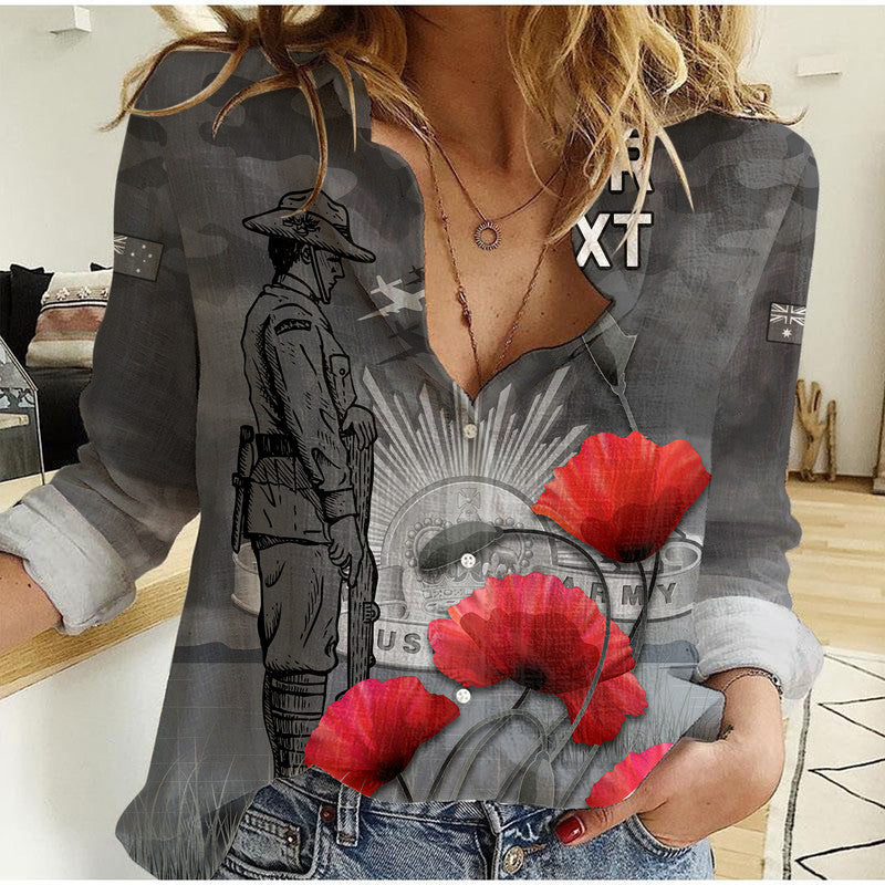 custom-personalised-remembrance-day-women-casual-shirt-soldier-australian-army-rising-sun-with-red-poppy