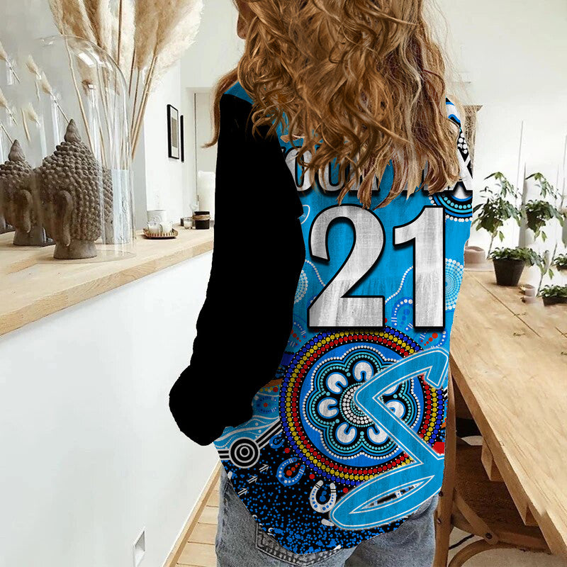 custom-personalised-adelaide-strikers-women-casual-shirt-cricket-indigenous-aboriginal-lizard-version