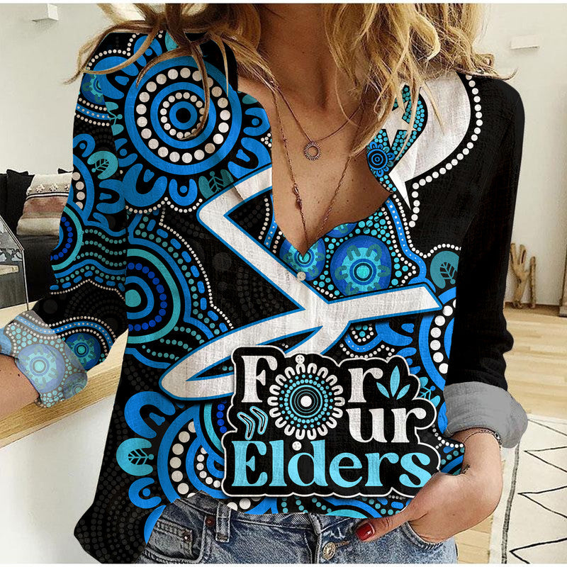 custom-personalised-adelaide-strikers-cricket-women-casual-shirt-naidoc-torres-strait-for-our-elders