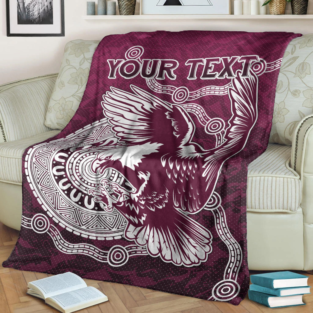 sea-eagles-rugby-blanket-custom-super-eagles-blanket