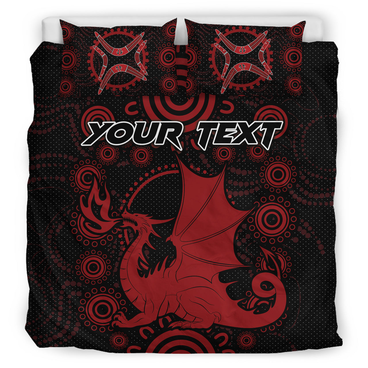 st-george-rugby-bedding-set-custom-indigenous-dragons-bedding-set