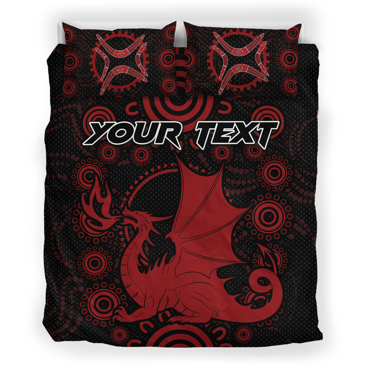 st-george-rugby-bedding-set-custom-indigenous-dragons-bedding-set