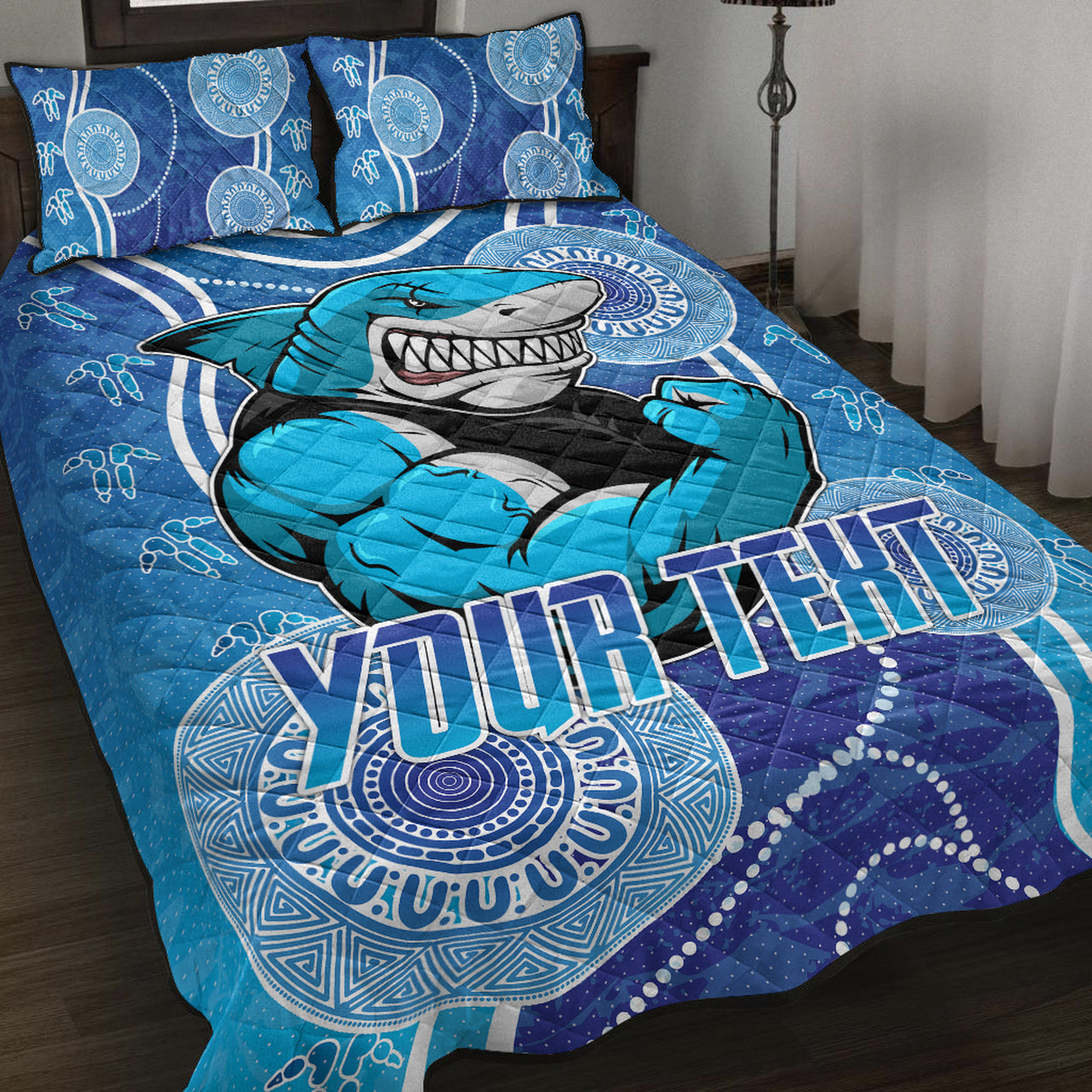 sharks-rugby-quilt-bed-set-custom-sharks-quilt-bed-set