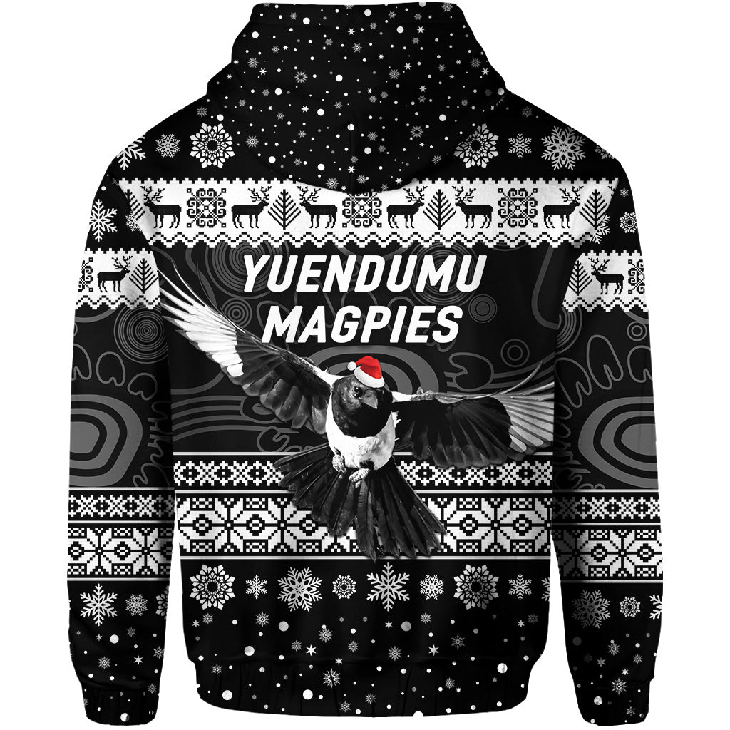 Yuendumu Magpies Football Club Hoodie Christmas Simple Style - Black LT8