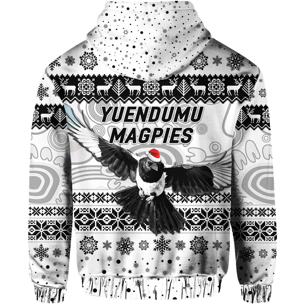 Yuendumu Magpies Football Club Hoodie Christmas Simple Style - White LT8