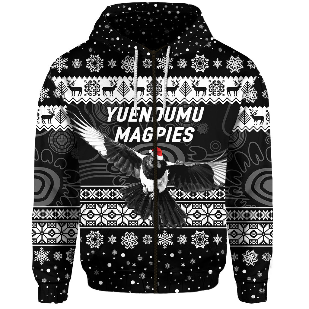 yuendumu-magpies-football-club-zip-hoodie-christmas-simple-style-black