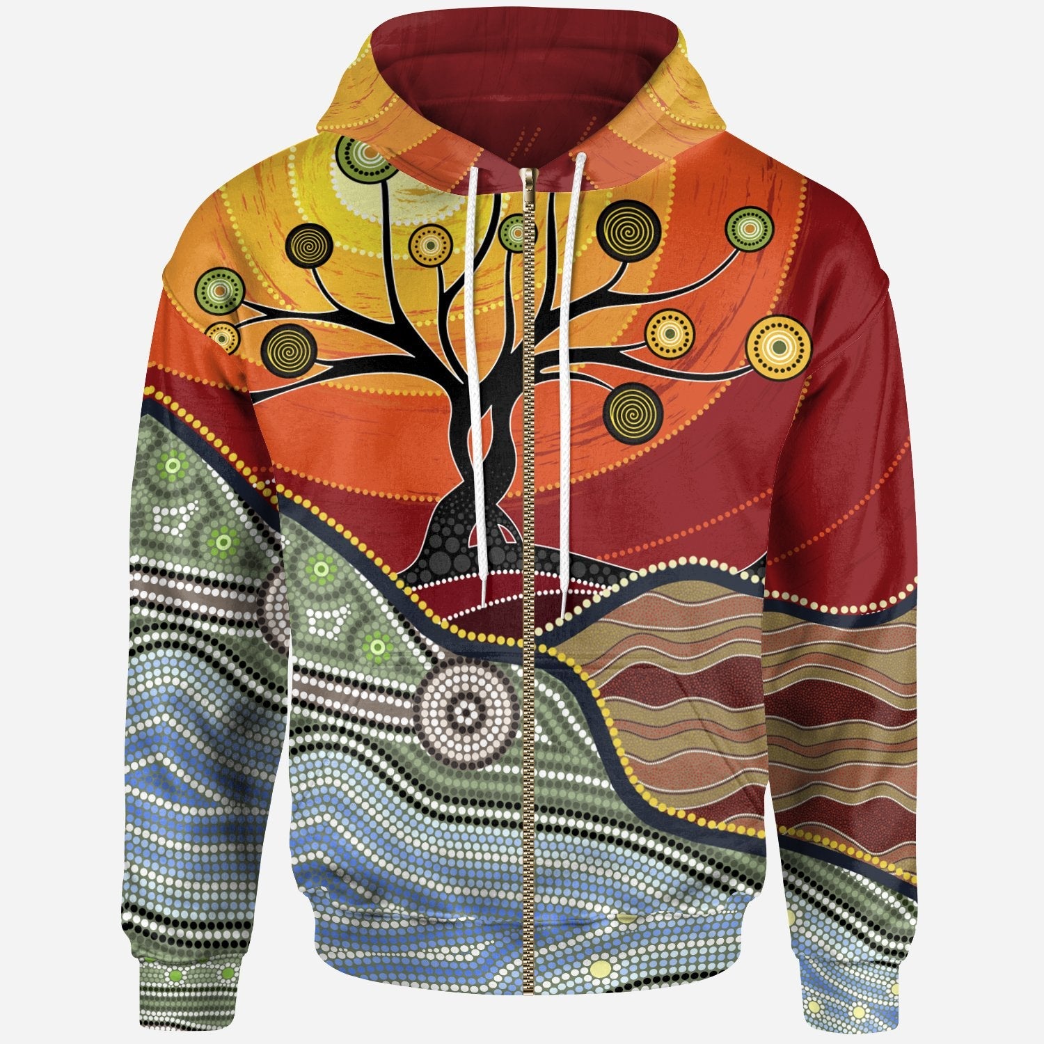 zip-up-hoodie-australian-aboriginal-tree