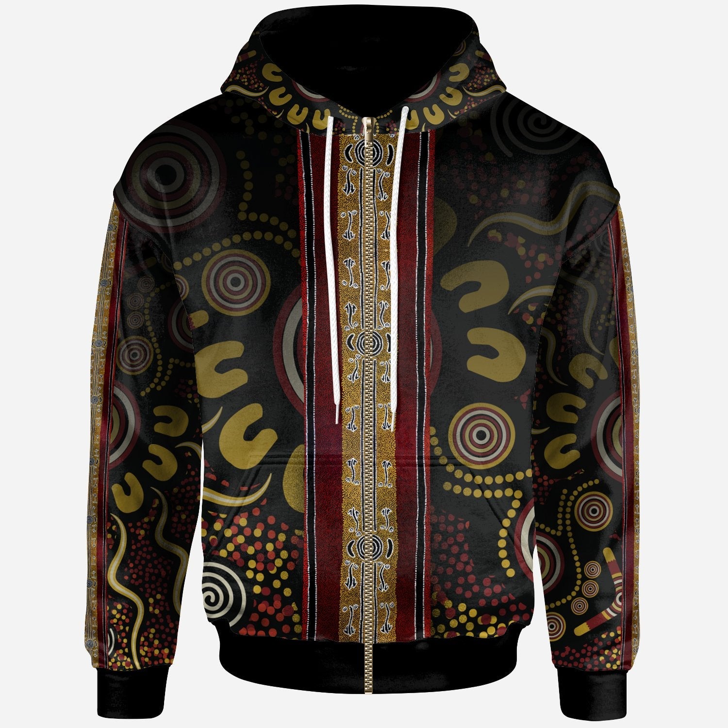 zio-hoodie-aboriginal-dot-panting-art-stripe-lines