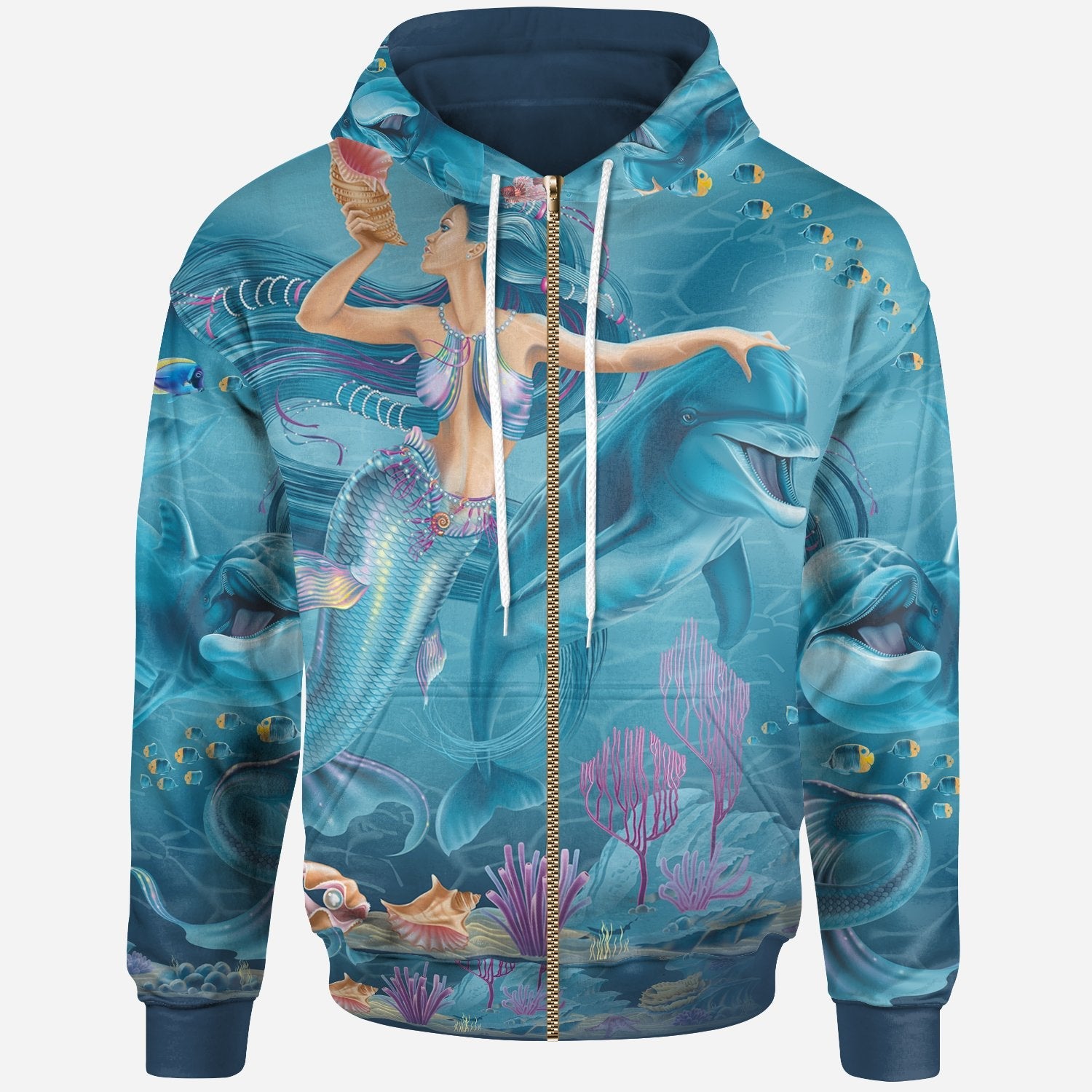 zip-hoodie-australia-beautiful-mermaid-with-dolphin