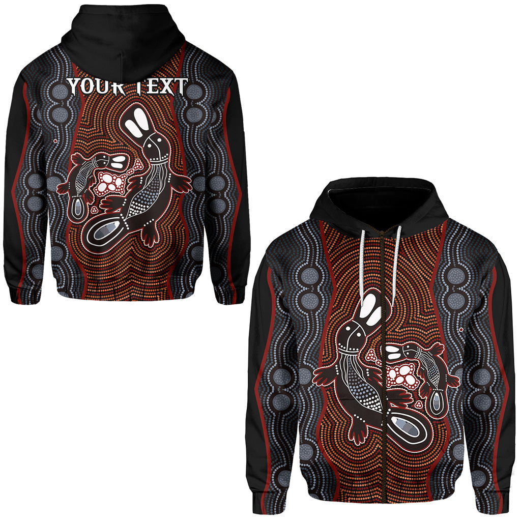 custom-personalised-aboriginal-dot-zip-hoodie-platypus-victory