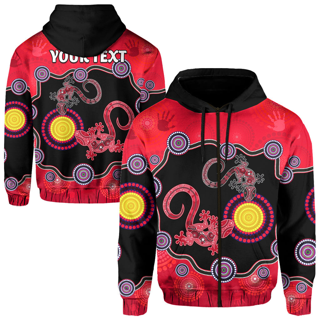 custom-personalised-aboriginal-lizard-zip-hoodie-attracted-australia-version-red