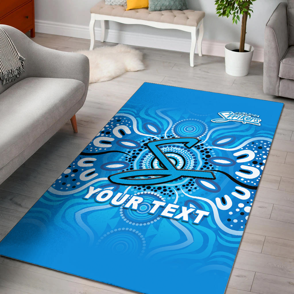 (Custom Personalised) Adelaide Strikers Aboriginal Cricket 2022 Area Rug - LT12