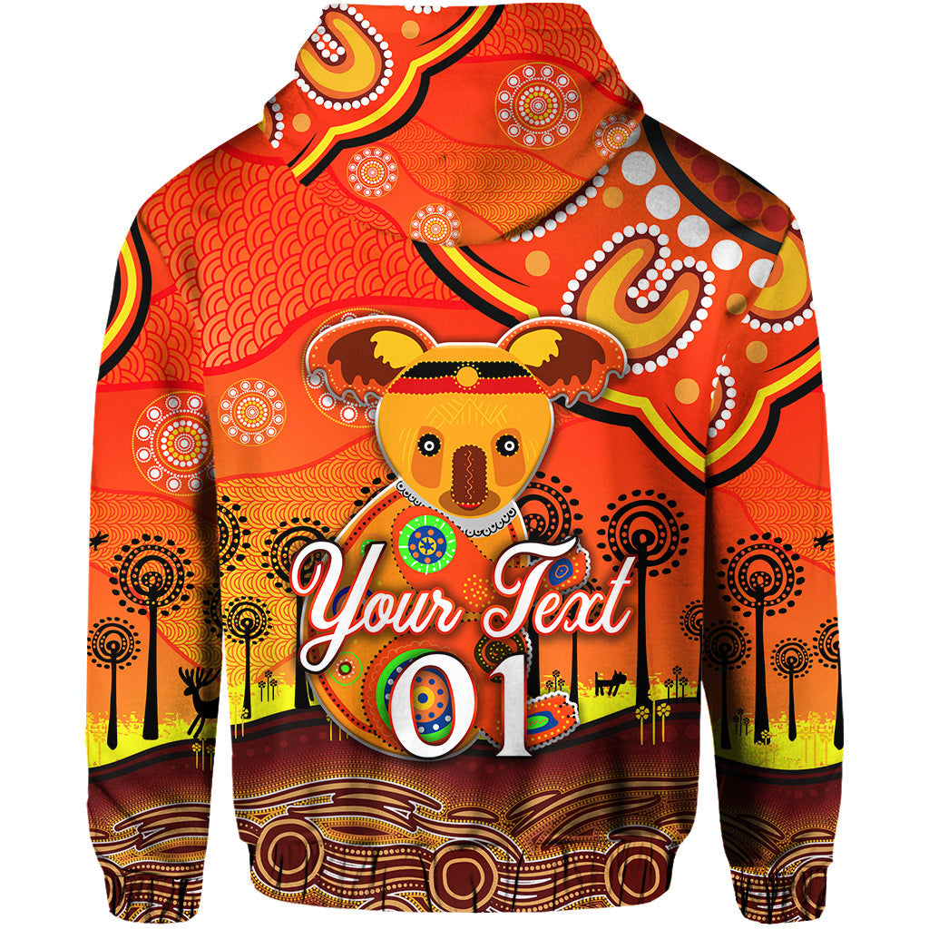 custom-personalised-aboriginal-art-koala-hoodie-indigenous-unique-vibes-orange