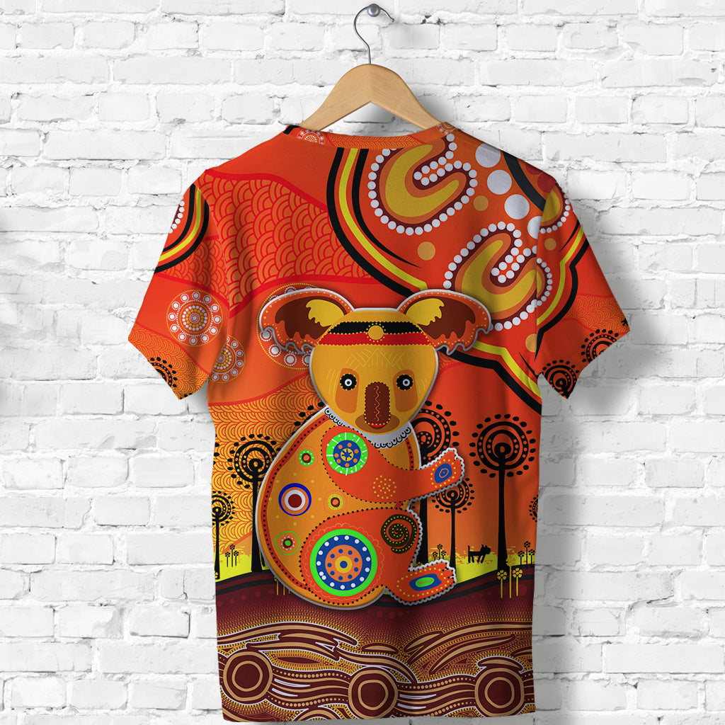 aboriginal-art-koala-t-shirt-indigenous-unique-vibes-orange