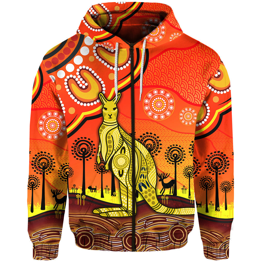 aboriginal-art-kangaroo-zip-hoodie-indigenous-unique-vibes-orange