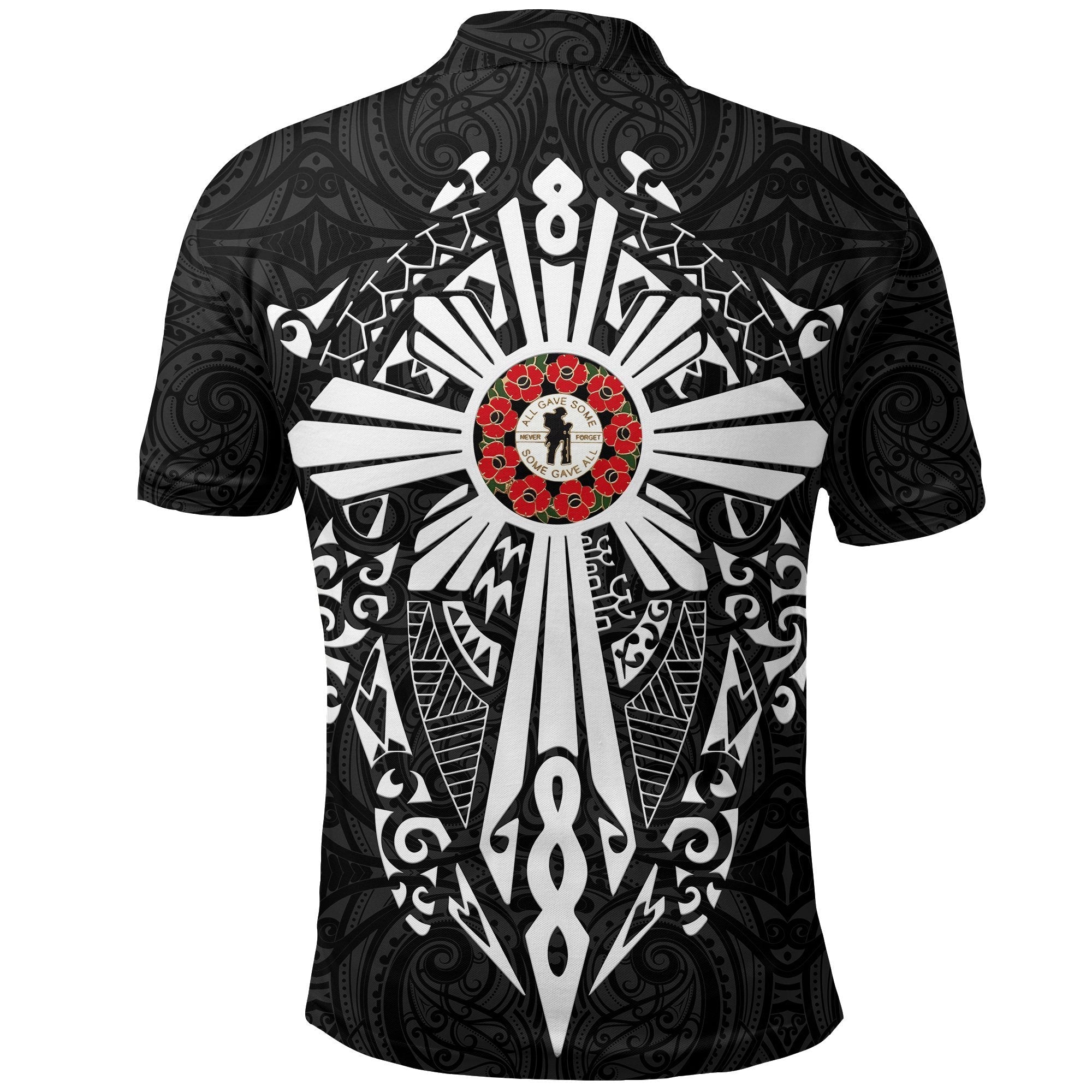 new-zealand-anzac-polo-shirt-lest-we-forget-maori-cross-tattoo-golf-shirt