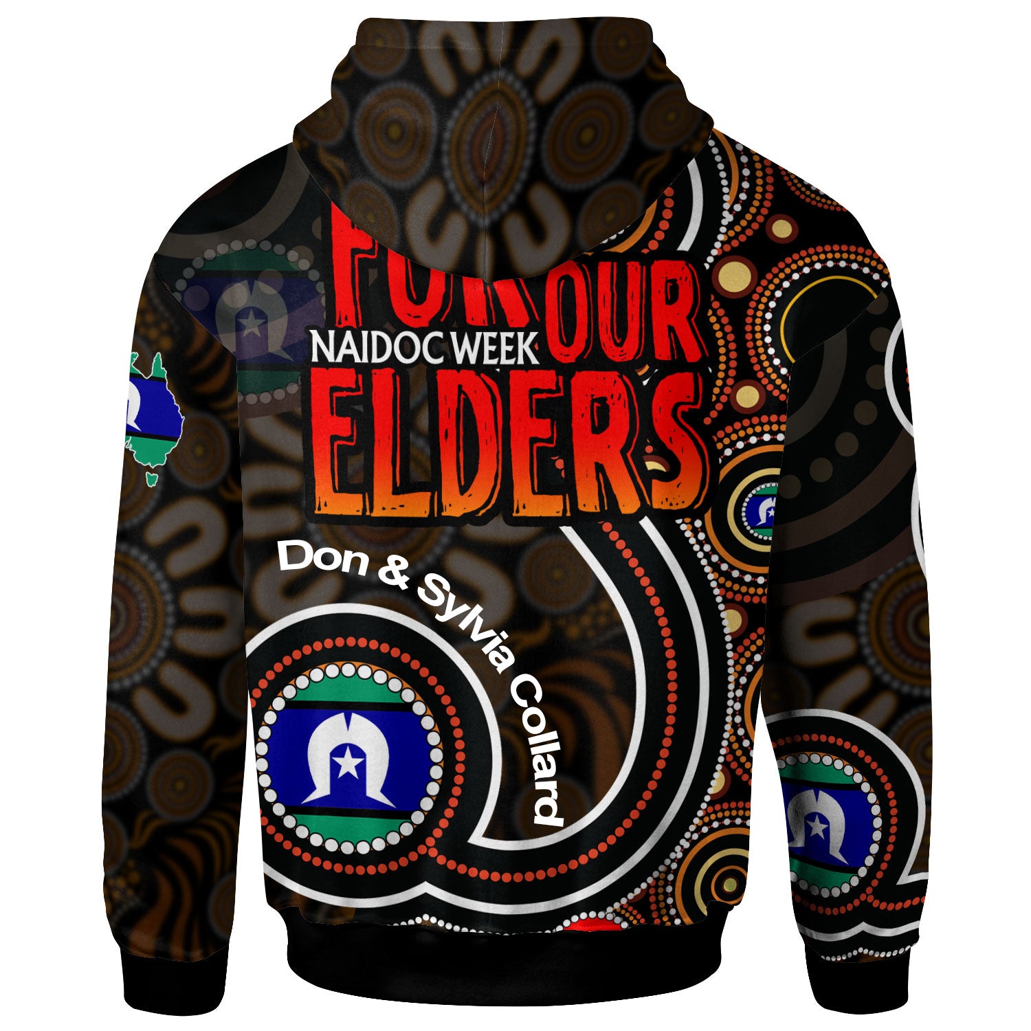 NAIDOC Week 2023 Hoodie For Our Elders Aboriginal Inspired Dot Art Hoodie