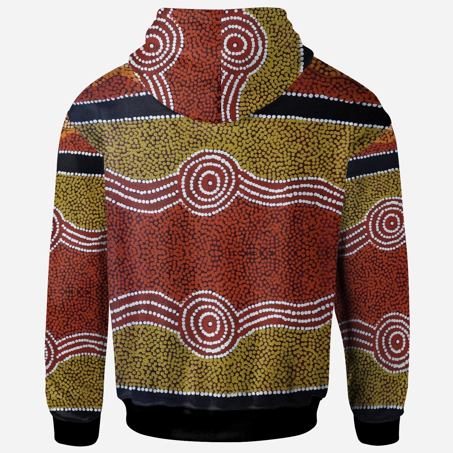 Zip  Hoodie - Aboriginal Dot Style