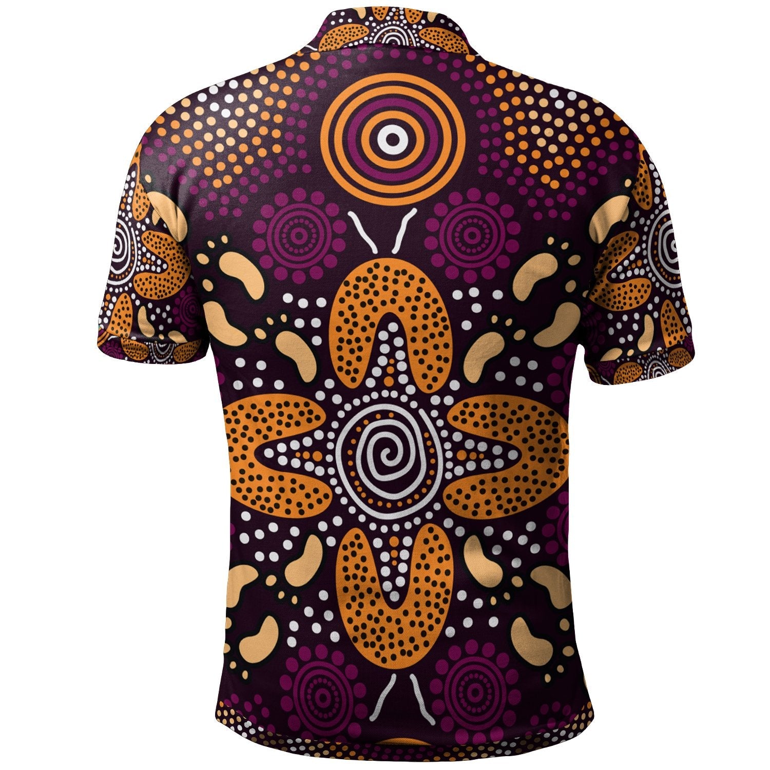 aboriginal-polo-shirt-flowers-dot-panting-art