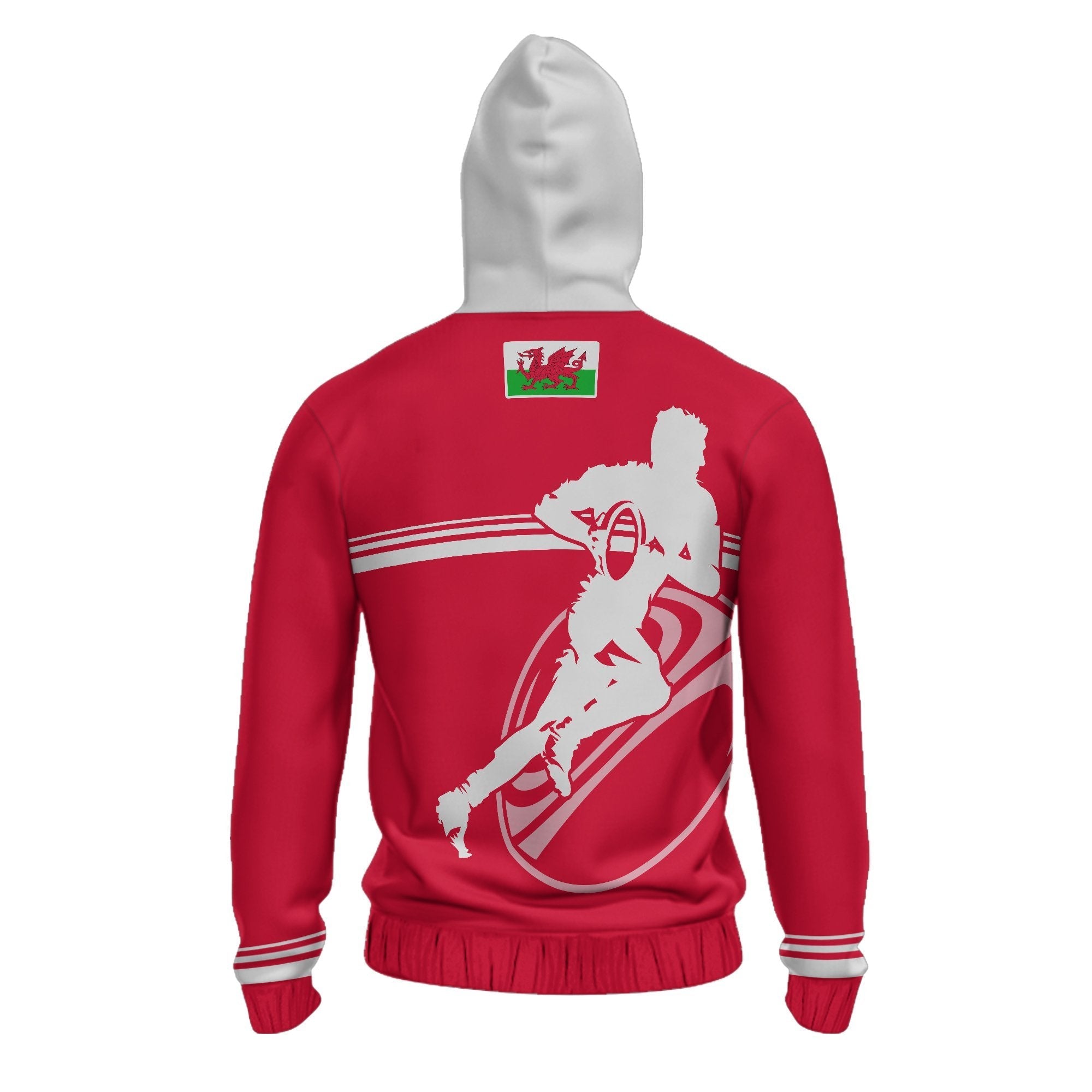 Wales Rugby Hoodie - Horizontal Style