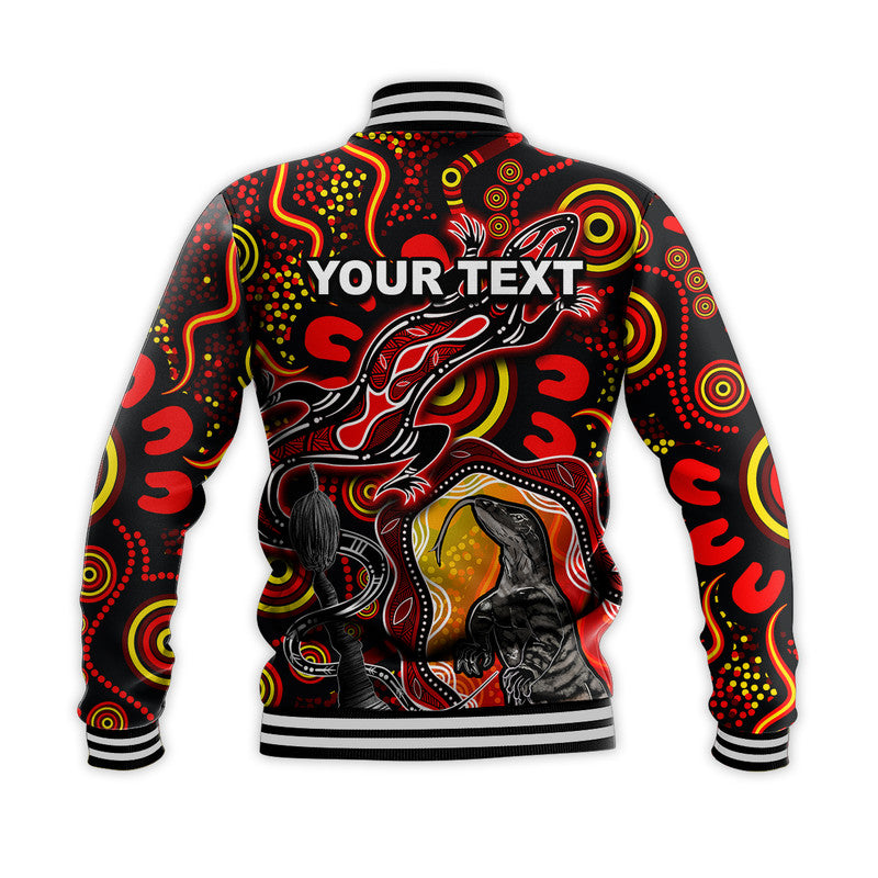 custom-personalised-aboriginal-lizard-baseball-jacket-red-color