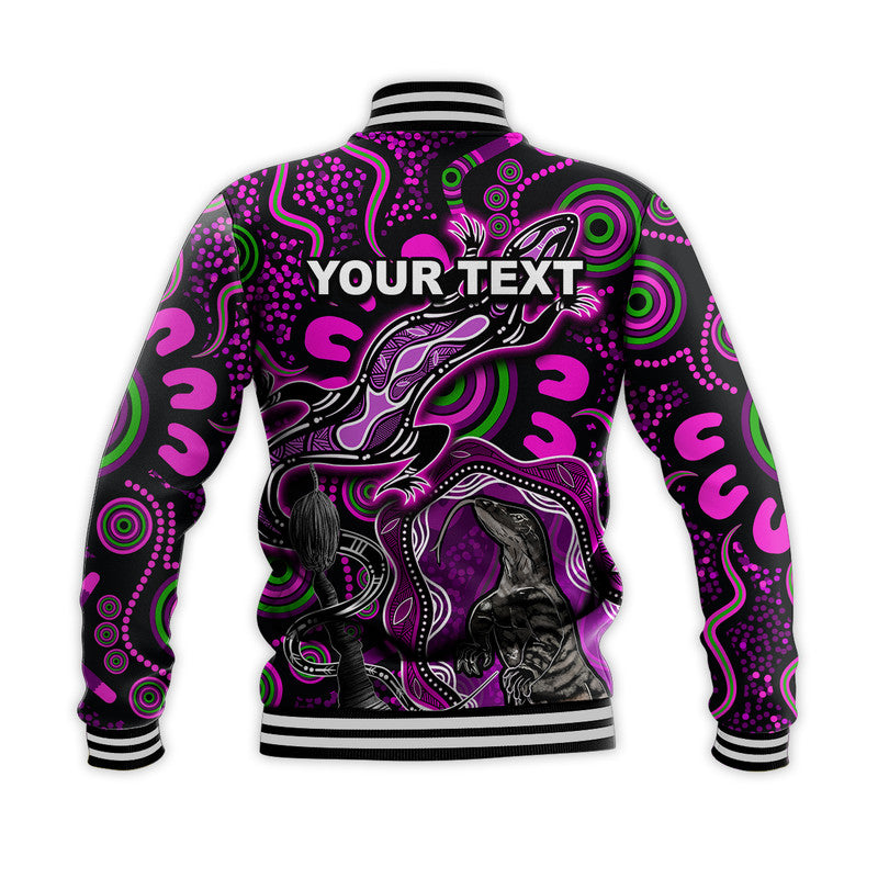 custom-personalised-aboriginal-lizard-baseball-jacket-pink-color