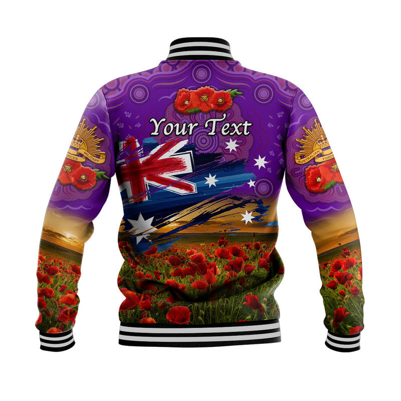 custom-personalised-australia-aboriginal-anzac-baseball-jacket-poppy-vibes-purple