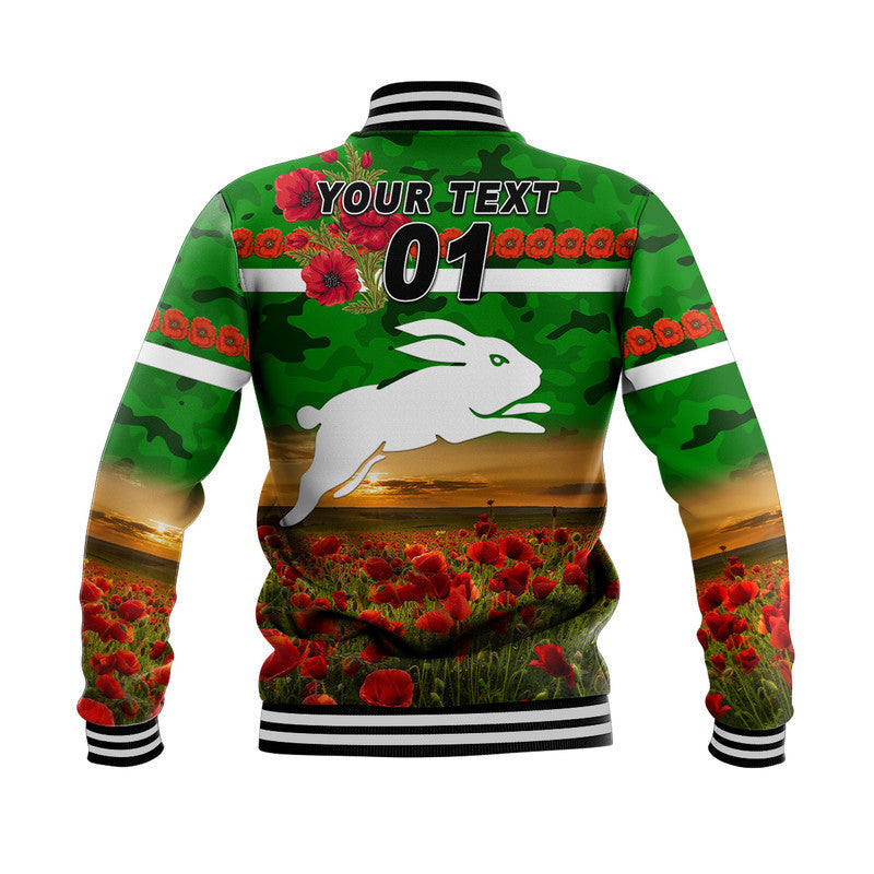 custom-personalised-south-sydney-rabbitohs-anzac-2022-baseball-jacket-poppy-flowers-vibes-green